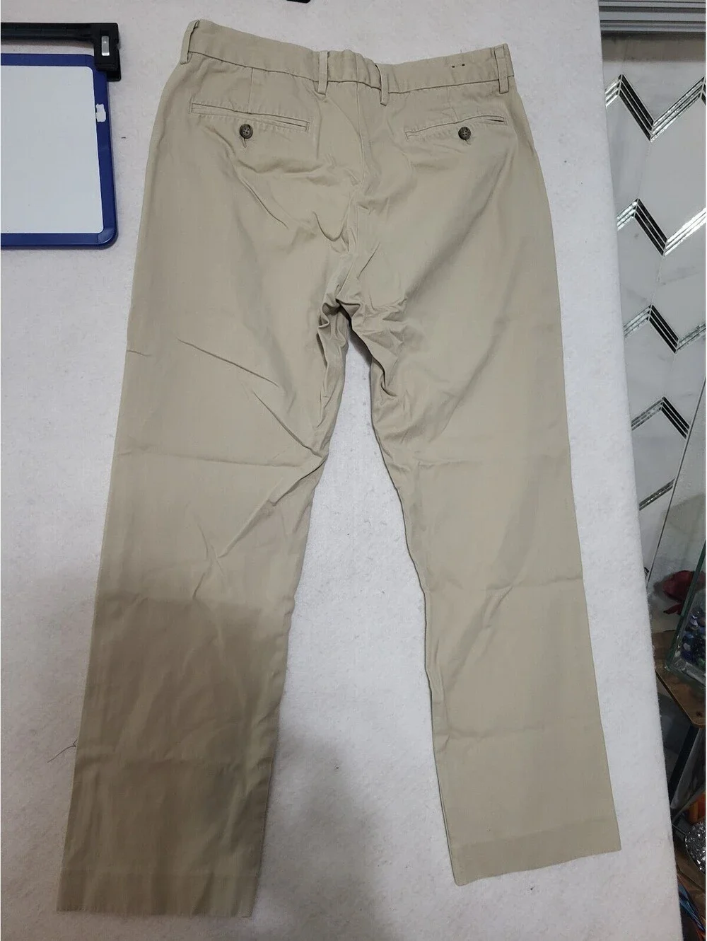 J.Crew Classic Fit Khaki Pants 32W x 32L Beige Cotton Casual Trousers